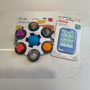 Set of 2 Baby Einstein Curiosity Clutch and Nuby Giggle Bytes Toys‎ NWT